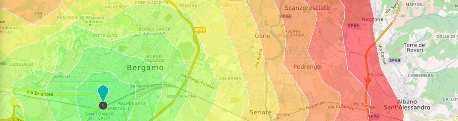 Mappe isocrone – ovvero, dove posso arrivare in 15 minuti